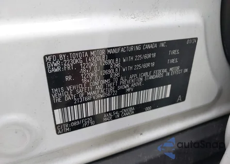 2024 Toyota Rav4 Hybrid Se z USA, uszkodzony, nr VIN 2T3T6RFV3RW056722